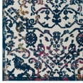 thumbnail image 2 of Modway Reflect 63x90.5" Primrose Ornate Floral Lattice Rug in Ivory/Dark Blue, 2 of 7