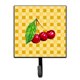 thumbnail image 1 of "Treasures Cherries on Basketweave Wall Hook, Small, Multicolor" Caroline's Treasures BB7224SH4, 1 of 1