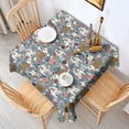 thumbnail image 2 of Bulldog Dog and Flower Florals Square Tablecloth,Waterproof Square Table Cover,Wipeable Spillproof Washable Table Cover for Home Kitchen Party Decor 60"x60"(152x152cm), 2 of 6