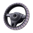 thumbnail image 4 of Kll Car Steering Wheel Cover, Universal 15 Inch, Soft Elastic And Comfortable,Car Accessories Decorations-Heart Check Plaid, 4 of 7