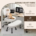 thumbnail image 4 of OMNIBERG Ergonomic Cross Legged Office Chair, Criss Cross Desk Chair ADHD Meditation Yoga Seat with Adjustable Height, Lumbar Support and Footrest, Kneeling Chair with Wheels, White, 4 of 7