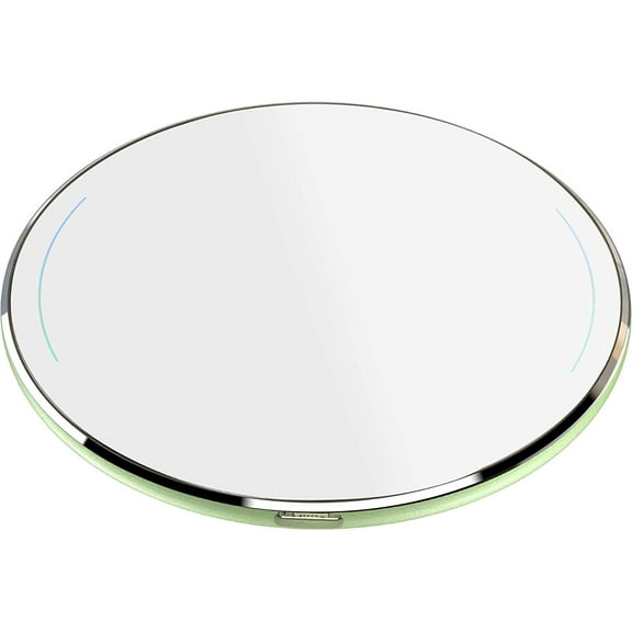 TOZO W1 Wireless Charger Thin Aviation Aluminum Computer Numerical Control Technology Fast Charging Pad Green (NO AC Adapter)