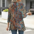 thumbnail image 4 of 3/4 Sleeve Tunic Tops for Women Loose Fit Dressy Casual Blouse Flowy Shirts to Wear with Leggings S-3XL, 4 of 6