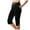 Black, variant on Women's High-Waisted Yoga Pants – Side-Slit Workout Capris with Pockets, Athletic Stretch Lounge Pants Coffee, XL