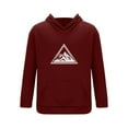 thumbnail image 5 of mihongmao Sweatsuits Men 2 Piece Outfit Men Casual Pullover Hooded Sports Print Long Sleeve Trousers Two-Piece Elastic Waist Tracksuit Wine XL, 5 of 5