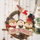 thumbnail image 4 of Corona de mimbre de Navidad Sincero con 4 muñecos de peluche de franela 29 x 29 cm, 4 of 7