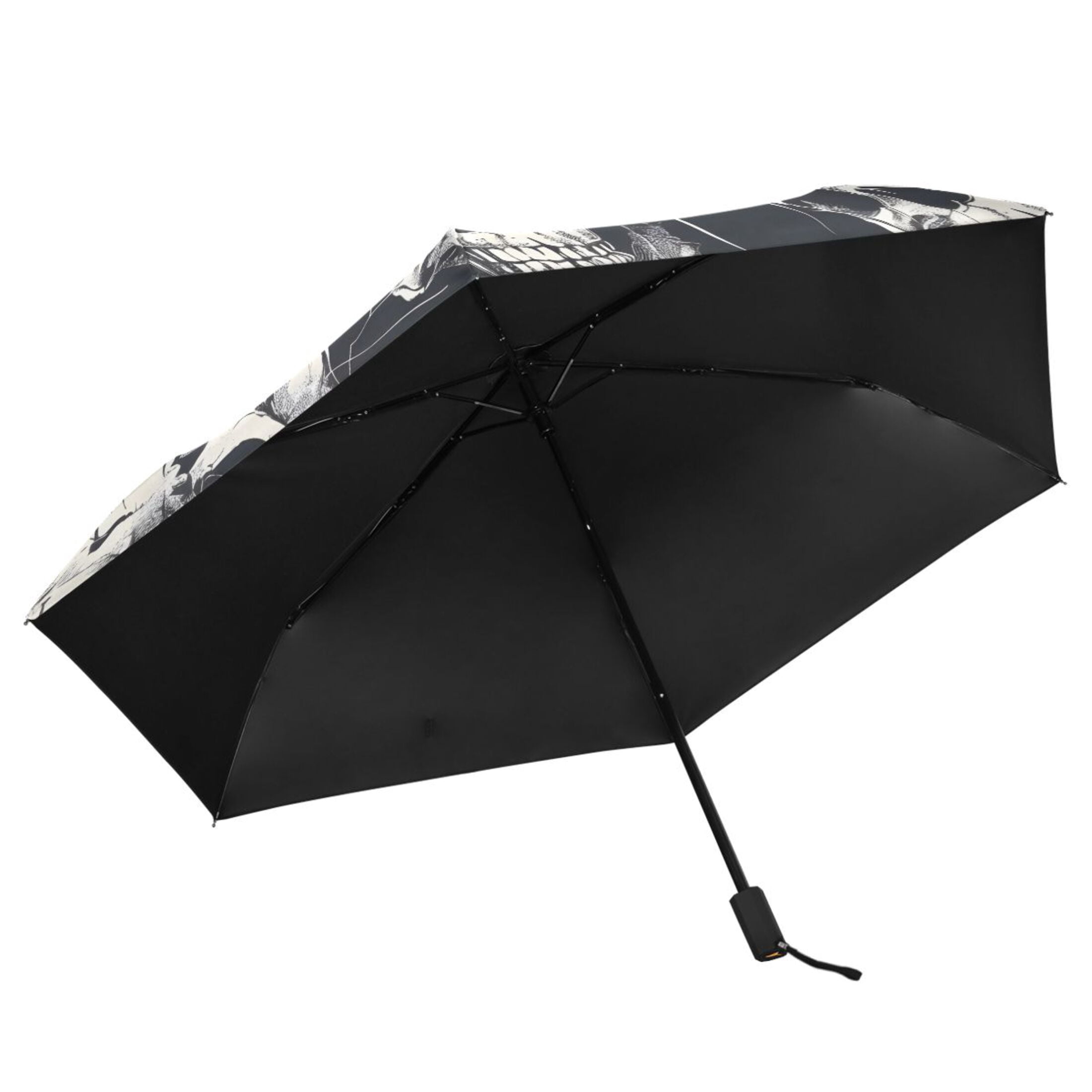 ALAZA Halloween Skulls UPF 50+ Compact Folding Umbrella for Rain Travel Umbrella Packable