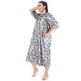 thumbnail image 5 of Women's Plus Size Pajamas, New Style Sleepwear Can Be Worn in All Seasons, Mid-Length-Sleeved House Dress, Loose Soft Nightdress (XL), 5 of 6