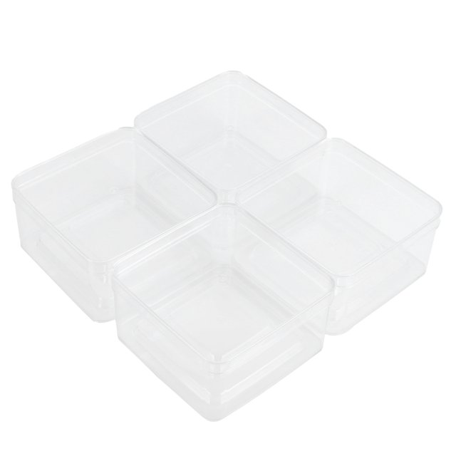 Contenedor de dulces, caja de almacenamiento de plástico transparente para dulces, 4 juegos, hecha a medida para la perfección