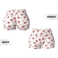 thumbnail image 5 of Lsque Lips Kiss Pattern High Waisted Biker Shorts for Women-Tummy Control Fitness Athletic Workout Running Yoga Gym Shorts,Moisture-Wicking-XX-Large, 5 of 9