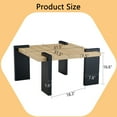thumbnail image 5 of Gzxs Square Coffee Table with MDF Natural Wood Top and Black Legs - Modern Minimalist Living Room Center Table, 31.5"L x 31.5"W x 16.6"H, 5 of 10