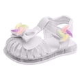 thumbnail image 4 of newwalpole Toddler Girls Sandals Little Girls Kids Summer Shoes Toddler Sandals White for Size 5, 4 of 8
