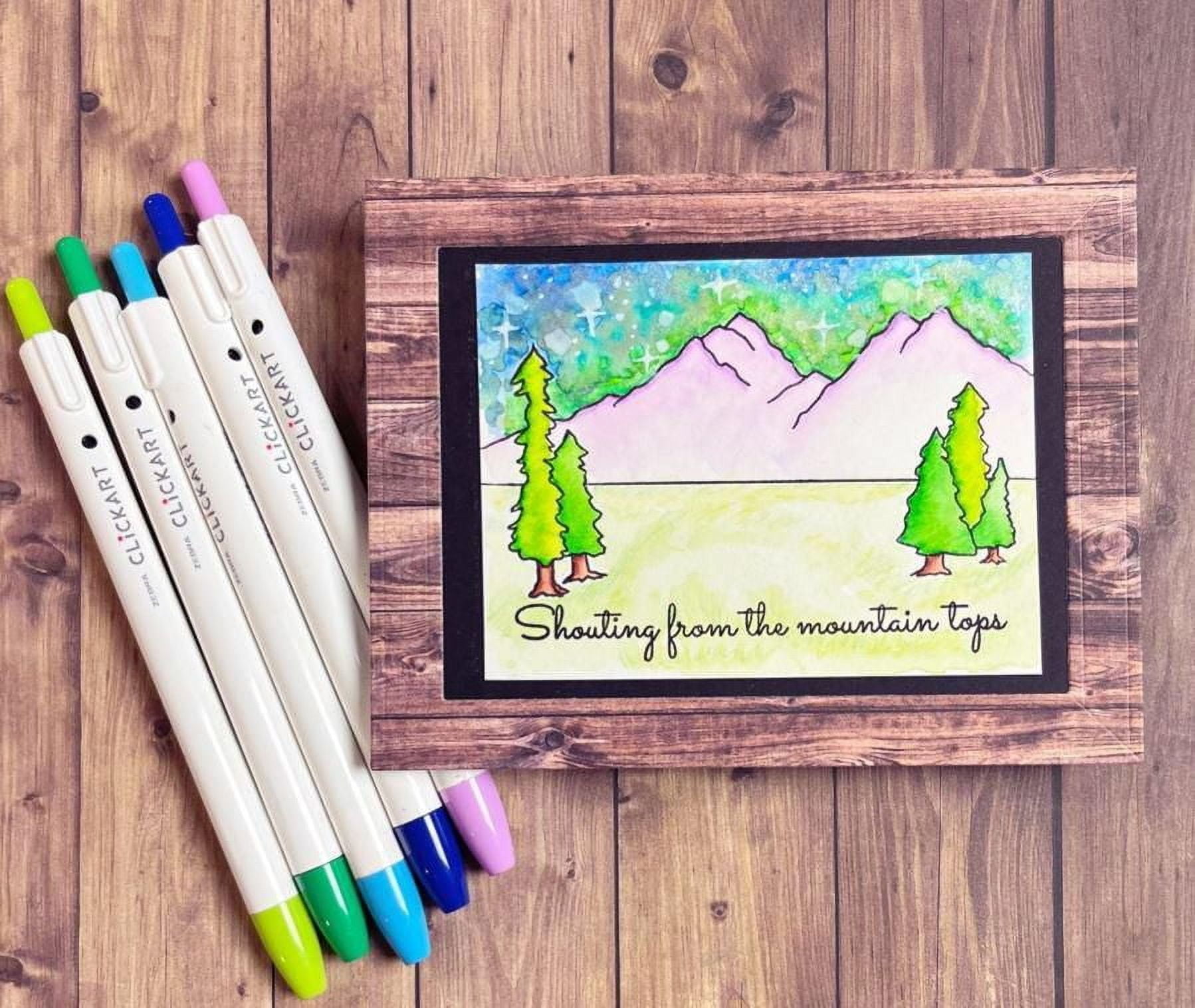 Zebra Water Brush, 3 pack, Easily blend any water based inks