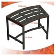 thumbnail image 2 of Metal Curved Bench Set - Outdoor Patio Furniture, Garden Seating, Backyard Decor - Heavy Duty Steel, Black Crossover Design, Plant Stand, 2 of 8
