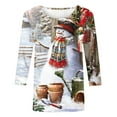 thumbnail image 4 of Camisas Navideñas Para Mujer Tops de Cuello Redondo Blusa Informal Suelta Con Manga 3/4 Y Estampado Navideño Odeerbi  ODB197929, 4 of 5