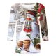 thumbnail image 4 of Camisas Navideñas Para Mujer Tops de Cuello Redondo Blusa Informal Suelta Con Manga 3/4 Y Estampado Navideño Odeerbi  ODB197931, 4 of 5