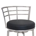 thumbnail image 3 of Armen Living Viper Contemporary Faux Leather Counter Stool in Black, 3 of 4