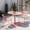 Coral, variant on Outdoor Acacia Wood and Rope Weave 3 Piece Chat Set, White and Teak - Space Saving Patio Furniture Set with Two Lounge Chairs and Side Table for Small Balcony or Garden