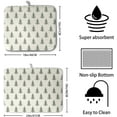 thumbnail image 2 of Christmas Tree Dish Drying Mat Winter Xmas Holiday Drying Mats Microfiber Absorbent Dishes Drying Pad Reusable Washable Kitchen Countertop Protector Dish Drainer Rack Mat 18x24 Inch, 2 of 7