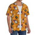 thumbnail image 4 of Haiem Halloween Witches Gnome Men's Casual Shirts Short Sleeve Button Down Shirts Fashion Textured Summer Beach Shirt-4X-Large, 4 of 7