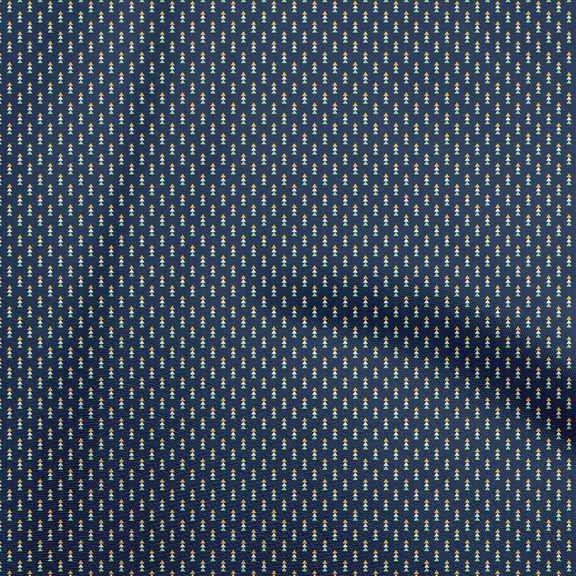oneOone Cotton Poplin Twill Dark Blue Fabric Geometric Sewing Material Print Fabric By The Yard 56 Inch Wide