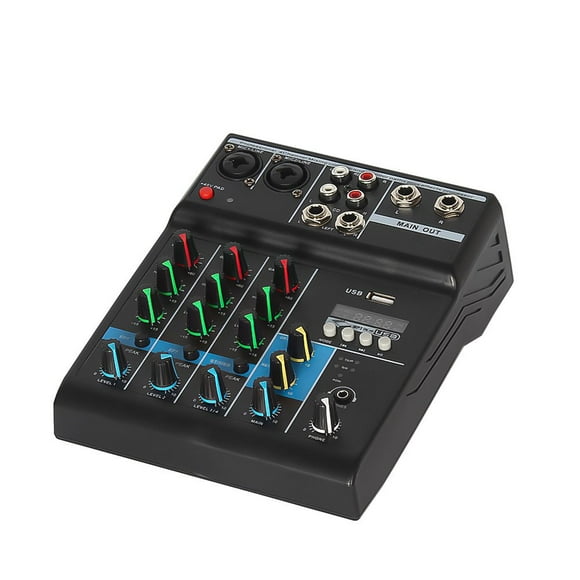 CNKOO 4-way Home Live Recording Computer Sound Card USB Bluetooth Sound Console Professional Audio Mixer Sound Board Control