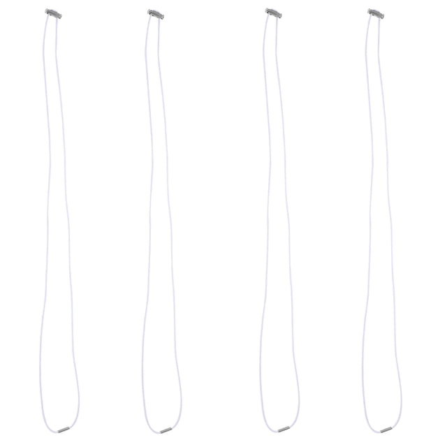 Miangastore Elastic Material Trash Bag Fixing Band White 4Pcs 140Cm Circumference Circular