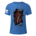 thumbnail image 5 of Baqcunre Mens Shirts,Mens Independence Day Flag Casual Soft And Comfortable Small Printed Cotton T Shirt With Rund Neck And Short Sleeves,Going Out Tops Graphic Tees Men T Shirts for Man Blue M, 5 of 5