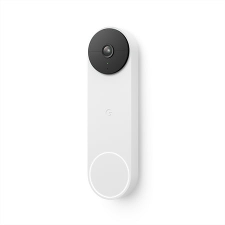 Google Nest Doorbell (Battery), Video Doorbell Camera, Wireless Doorbell Security Camera, Snow