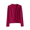 thumbnail image 3 of TUGOXIE Plus Size Trendy Cardigan Women Open Front Long Pink Loose Mesh Womens Shirts, 3 of 4