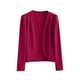 thumbnail image 2 of Cárdigan de moda para mujer, blusas casuales y cómodas, cárdigan de manga larga de color liso, top de poliéster para mujer, 2 of 3