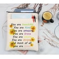 thumbnail image 5 of Sunflower Book Sleeve Inspirational Quote Gifts You Are Beautiful You are Kind Book Cover Friendship Gift for Best Friend, 5 of 7