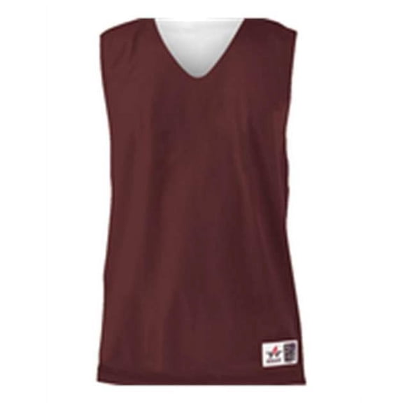 Alleson Athletic 560RY Youth Reversible Mesh Tank-Light Maroon/ White-XS