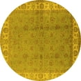 thumbnail image 1 of Ahgly Company Indoor Round Oriental Yellow Industrial Area Rugs, 5' Round, 1 of 4