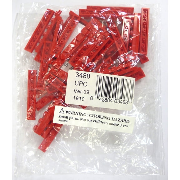 LEGO Accessories Bulk Brick Pack 3488 1x6 Red Plates