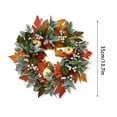 thumbnail image 3 of 2025 New 14inch Thanksgiving Fall Wreath, Eucalyptus Berries Pumpkins Lamb Ears Leaves Autumn Wreaths for Front Door, Fall Decor, Porch Wall, Home Outdoor Holiday Decorations Wreath for Autumn(I), 3 of 6