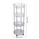 thumbnail image 3 of Carrito de almacenamiento redondo con ruedas de 4 niveles, estante de plástico transparente para cocina, baño y sala de estar, organizador multicapa con ruedas, carrito portátil para una organización, 3 of 6