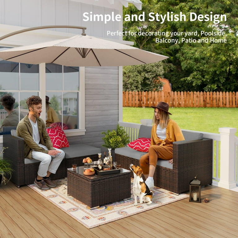Aldi 5 piece wicker outdoor setting hotsell