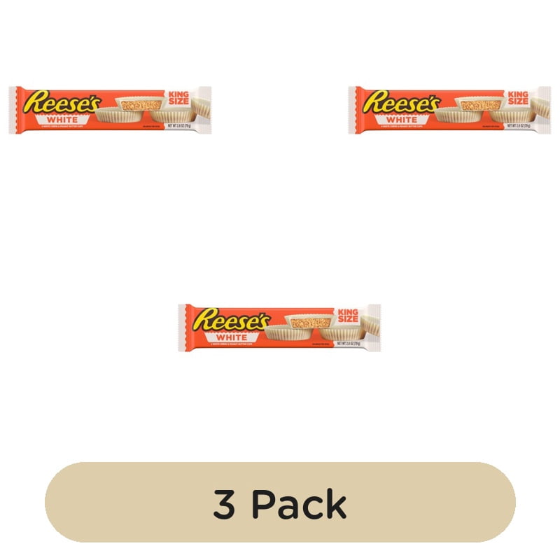 Hershey's Reese's Peanut Butter Cup White King Size 79g, British Import (Pack of 3)