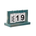 thumbnail image 2 of Rongfmy Practical Wooden Flip Chart Perpetual Calendar DIY Desktop Calendar Blue, 2 of 9
