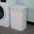 thumbnail image 4 of Cesto Plegable de Bambú Color Blanco  AGBOX con Asas para Fácil Transporte, 4 of 5