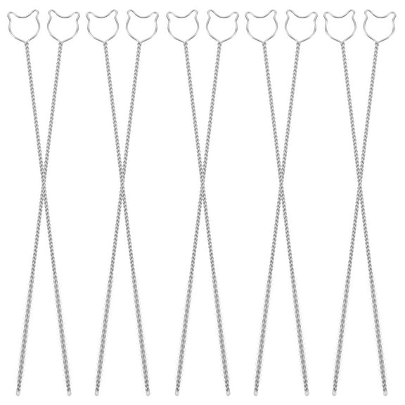 Supvox 10pcs Icing Tip Cleaning Brush Stainless Steel Tool for Daily Use and Deep Cleaning