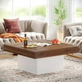 thumbnail image 6 of Tribesigns Coffee Table Square LED Coffee Table Engineered Wood Low Coffee Table, 6 of 6