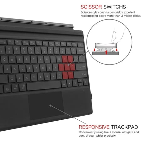 Fintie Microsoft Surface Pro 6 Surface Pro 5 Pro 4 Pro 3 Type Cover 7 Color Backlit Ultra Slim Portable Walmart Canada