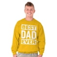 thumbnail image 5 of Cool Best Dad Ever Father's Day Men's Crewneck Sweatshirt Brisco Brands 4X, 5 of 6