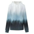 thumbnail image 4 of SYMOID Womens Oversized White Ombre Hoodie - Soft Stretch 95% Polyester 5% Spandex with Kangaroo Pocket & Drawstring, Casual Loungewear for Daily Errands,Size M, 4 of 5