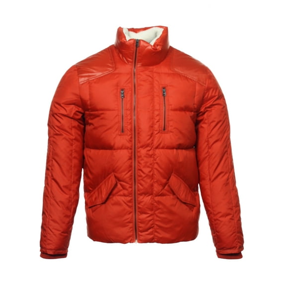 Converse Black Canvas Mens Sherpa Down Insulated Jacket Puffer (Medium, Rust)