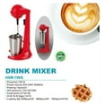 thumbnail image 5 of Electric Milkshake Maker,Mini Drink Mixer Milk Frother with 500ml Stainless Steel Cup for Malted Milk,Soft Ice Cream and Protein Shakes,Red, 5 of 7