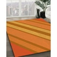 thumbnail image 3 of Ahgly Company Machine Washable Indoor Square Transitional Orange Red Orange Area Rugs, 7' Square, 3 of 7