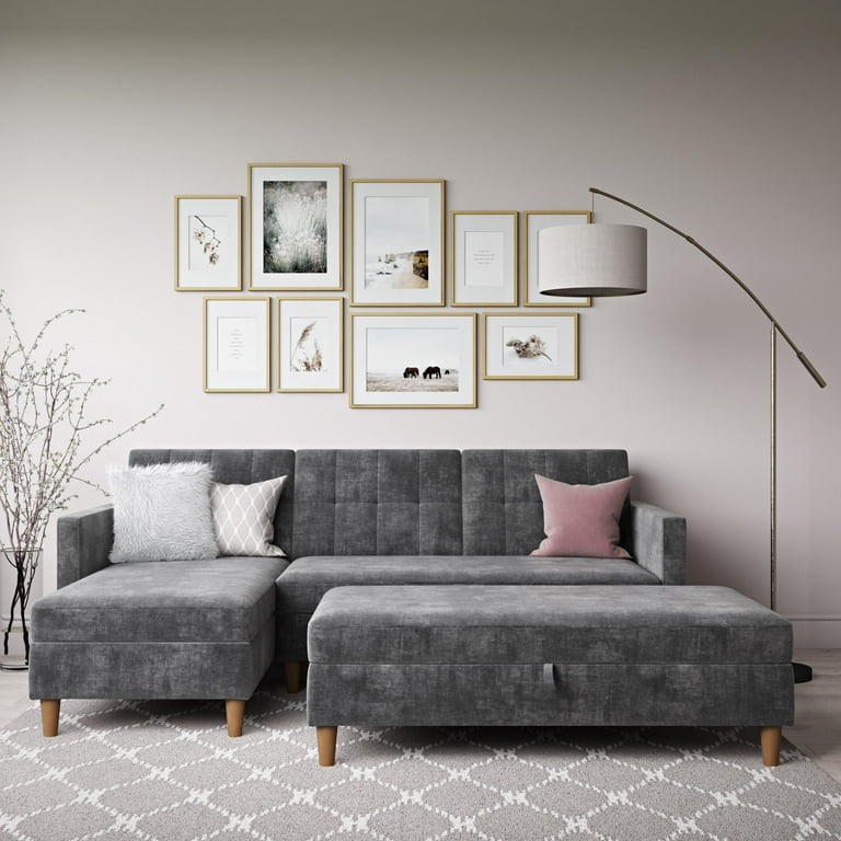 Cordell reversible sleeper sale sectional with ottoman